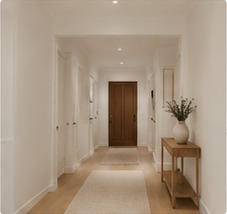 Freshly painted hallway